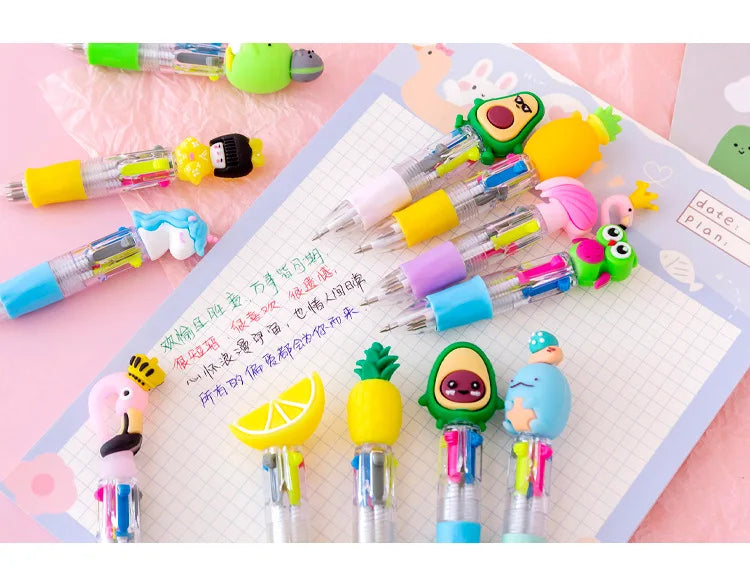 Kawaii Carnival Mini 4-Color Ballpoint Pens