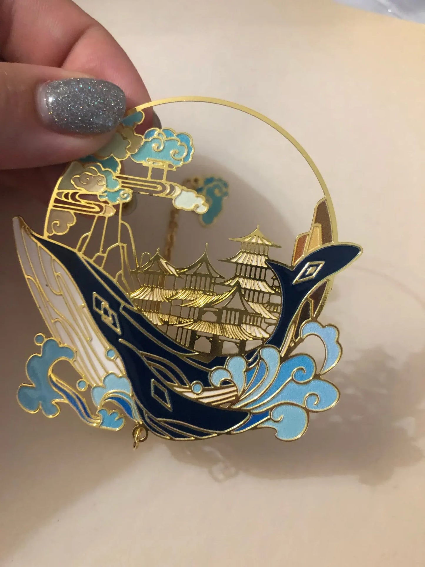 Imperial Garden Chinese Style Brass Bookmark