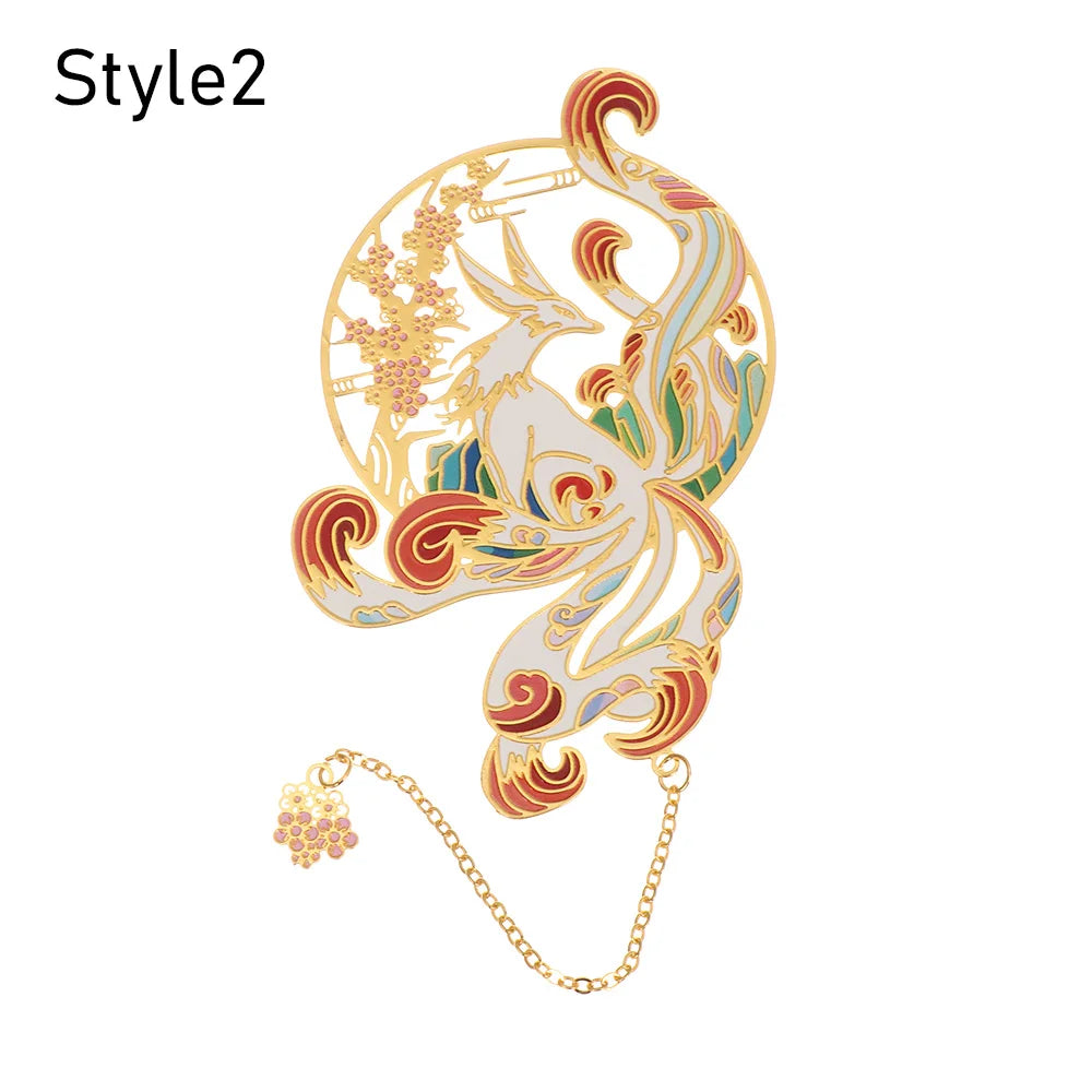 Imperial Garden Chinese Style Brass Bookmark