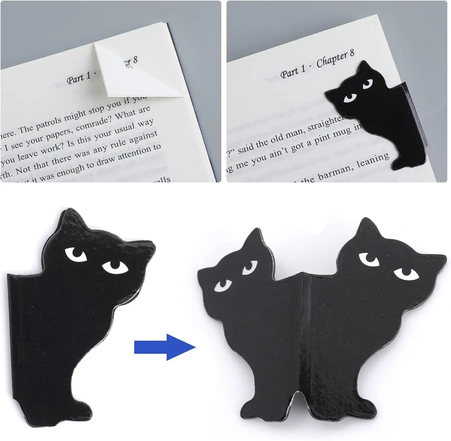 Shadow Cat Magnetic Bookmarks