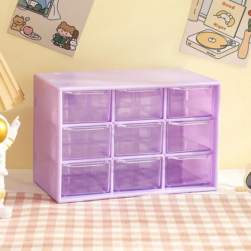 Pretty Pastel Storage 9 Grid Cubes Storage Drawers