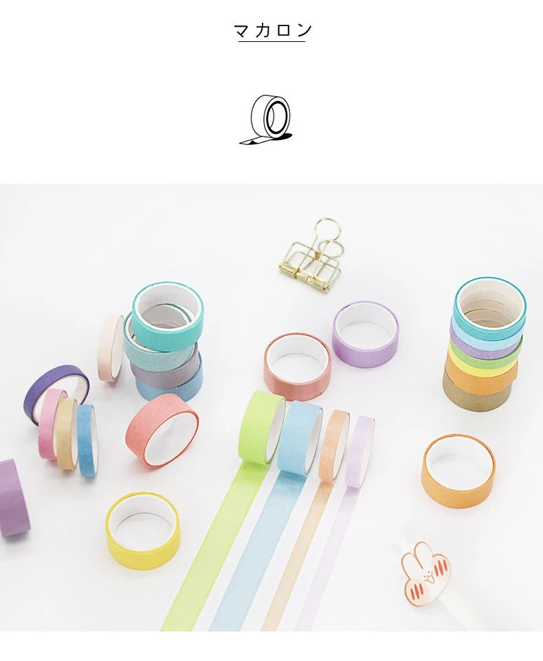 Rainbow Macaron Sorbet Washi Set