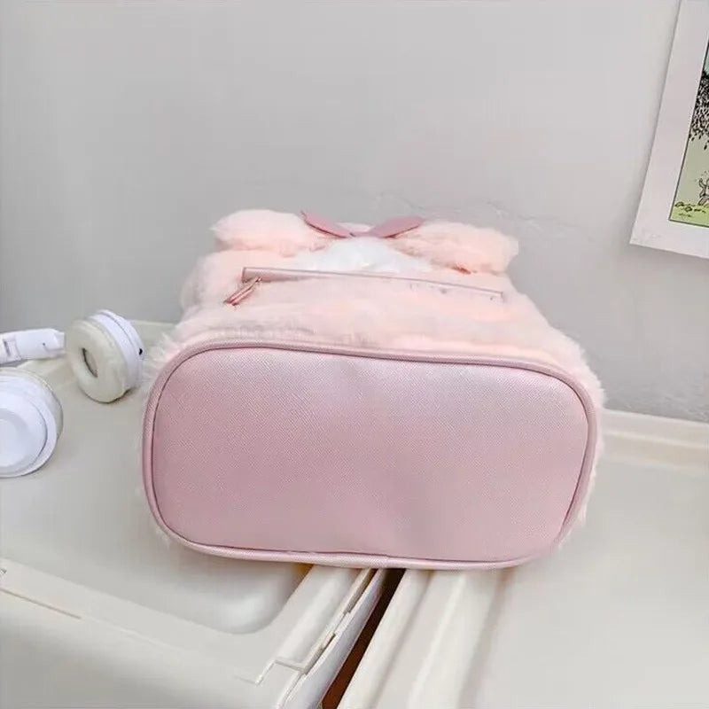 Fluffy Bloom Plush Backpack