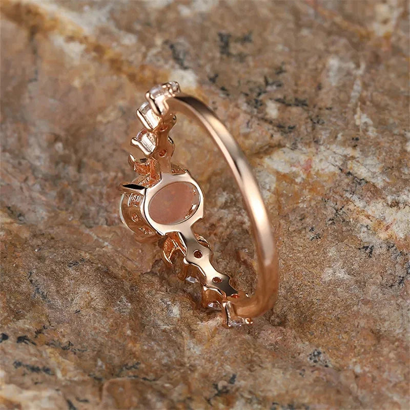 Opal Wishes Moon Ring