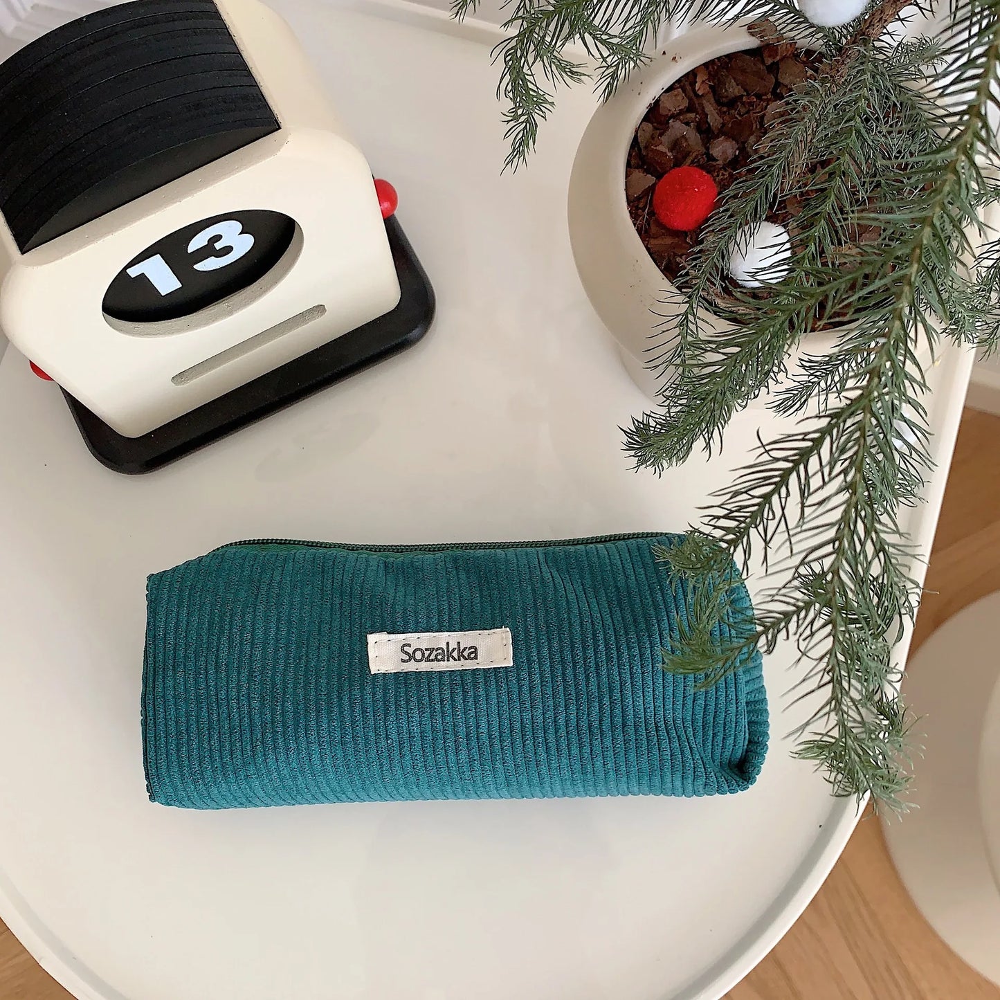 Retro Corduroy Dreams Pencil Case