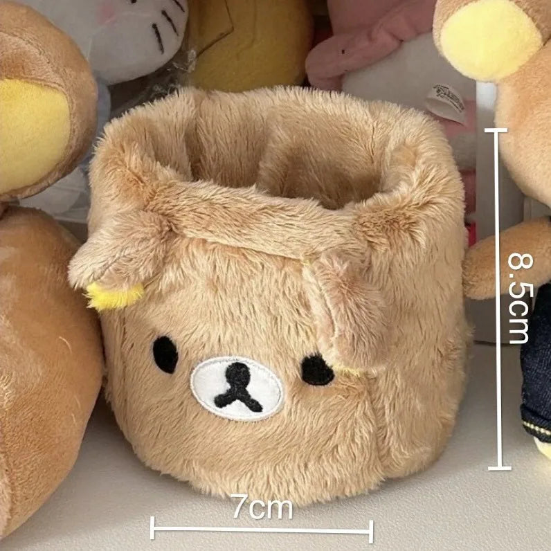 Fluffy Rilakkuma Plush Pencil Holder