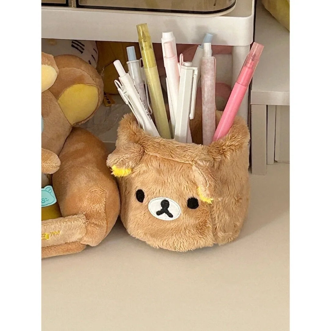 Fluffy Rilakkuma Plush Pencil Holder