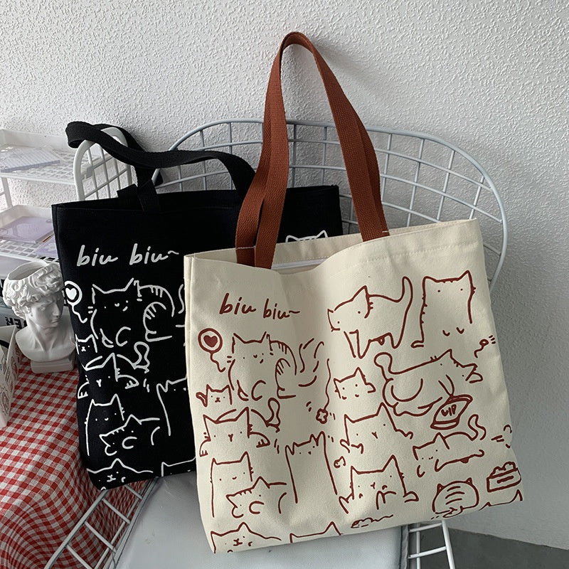 Meow & Friends Tote Canvas Tote Bag