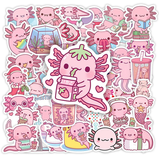 Kawaii Waterproof Axolotl Sticker Decals