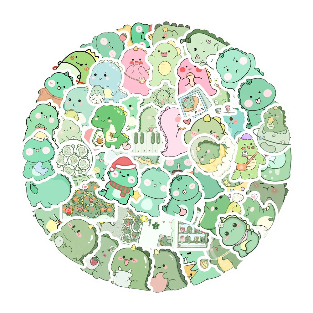 Rawr & Shine Green Dinosaur Sticker Set