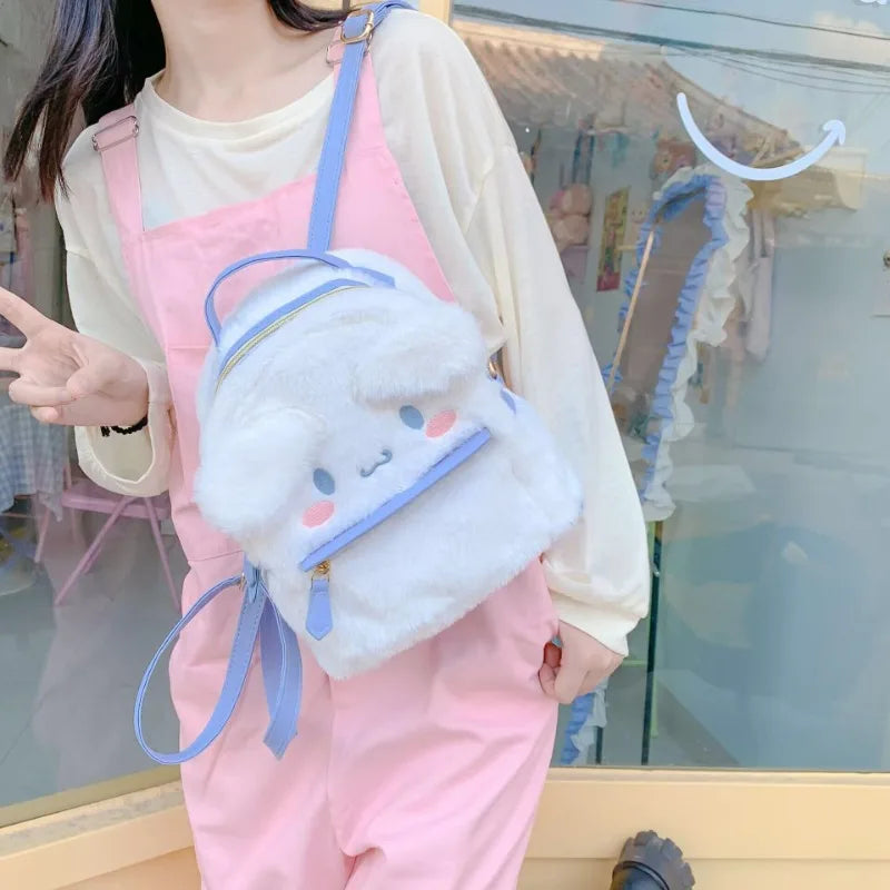 Fluffy Bloom Plush Backpack