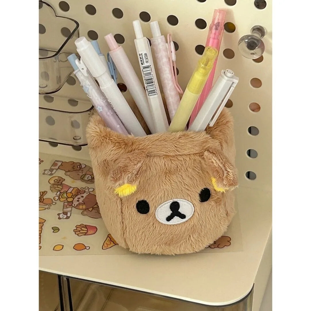 Fluffy Rilakkuma Plush Pencil Holder
