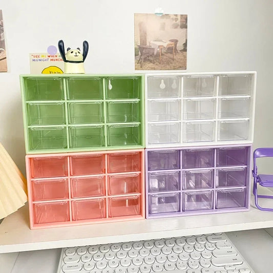 Pretty Pastel Storage 9 Grid Cubes Storage Drawers