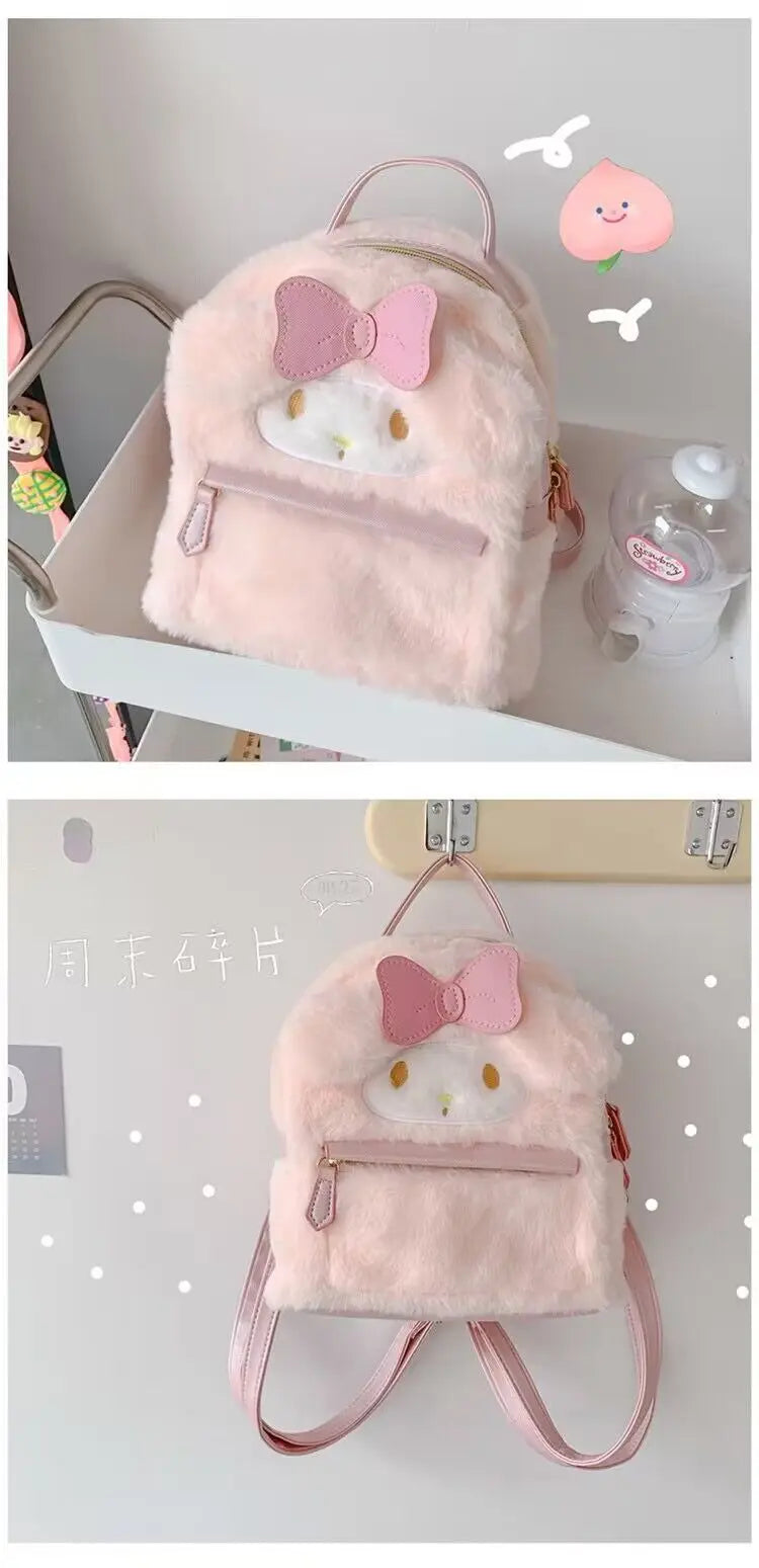 Fluffy Bloom Plush Backpack