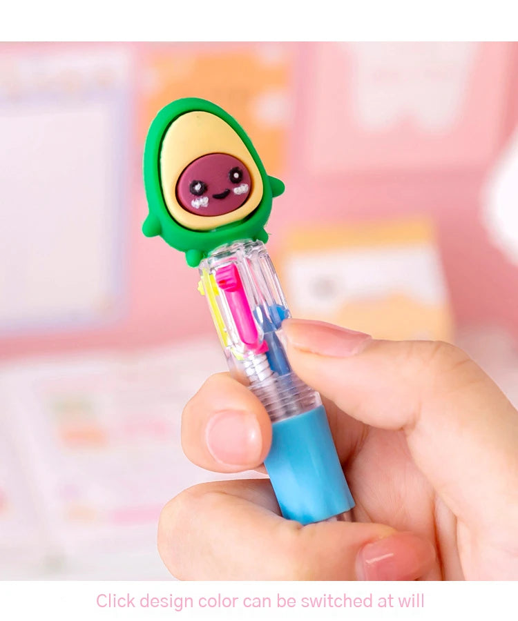 Kawaii Carnival Mini 4-Color Ballpoint Pens