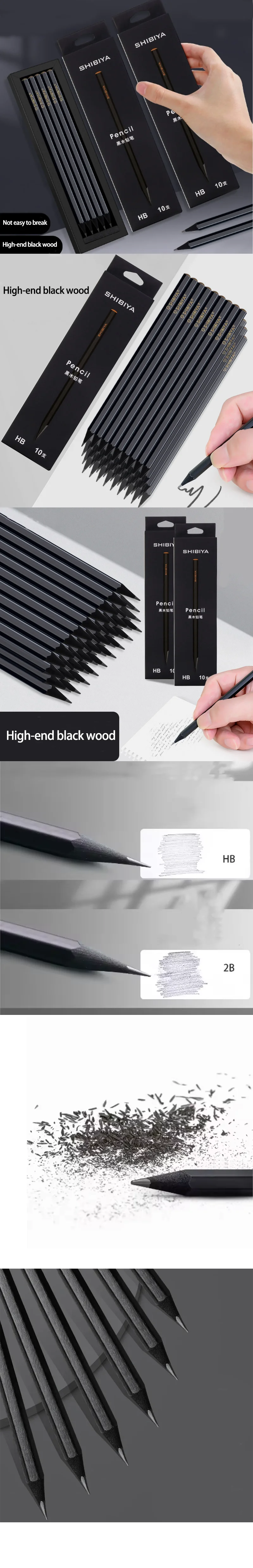Black Velvet Pencil Set
