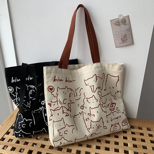 Meow & Friends Tote Canvas Tote Bag