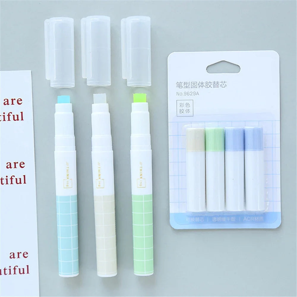 Checkered Bliss Quick-drying Glue Stick Pen