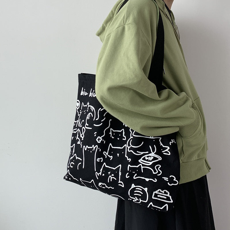 Meow & Friends Tote Canvas Tote Bag