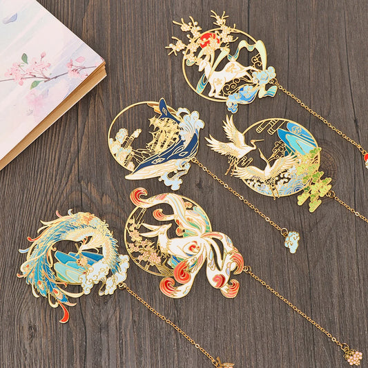 Imperial Garden Chinese Style Brass Bookmark