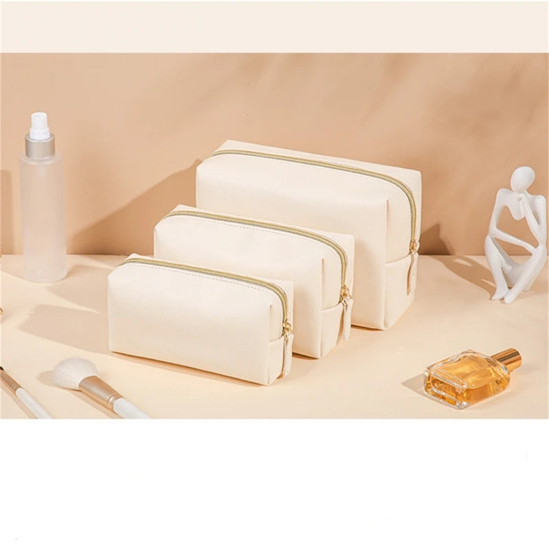 Golden Hour PU Leather Cosmetic Pouch