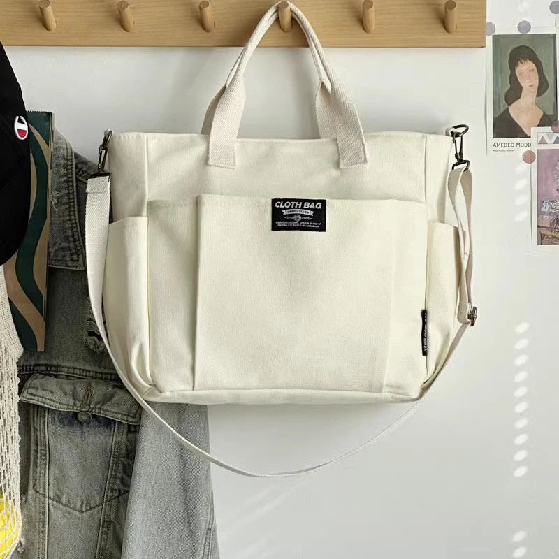 Pocket Perfect Minimalist Canvas Tote Bag