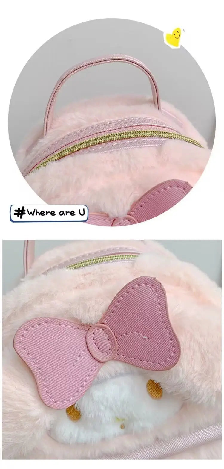 Fluffy Bloom Plush Backpack
