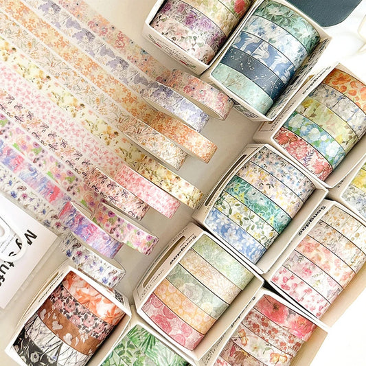 Vintage Bloom Floral Washi Tape Set