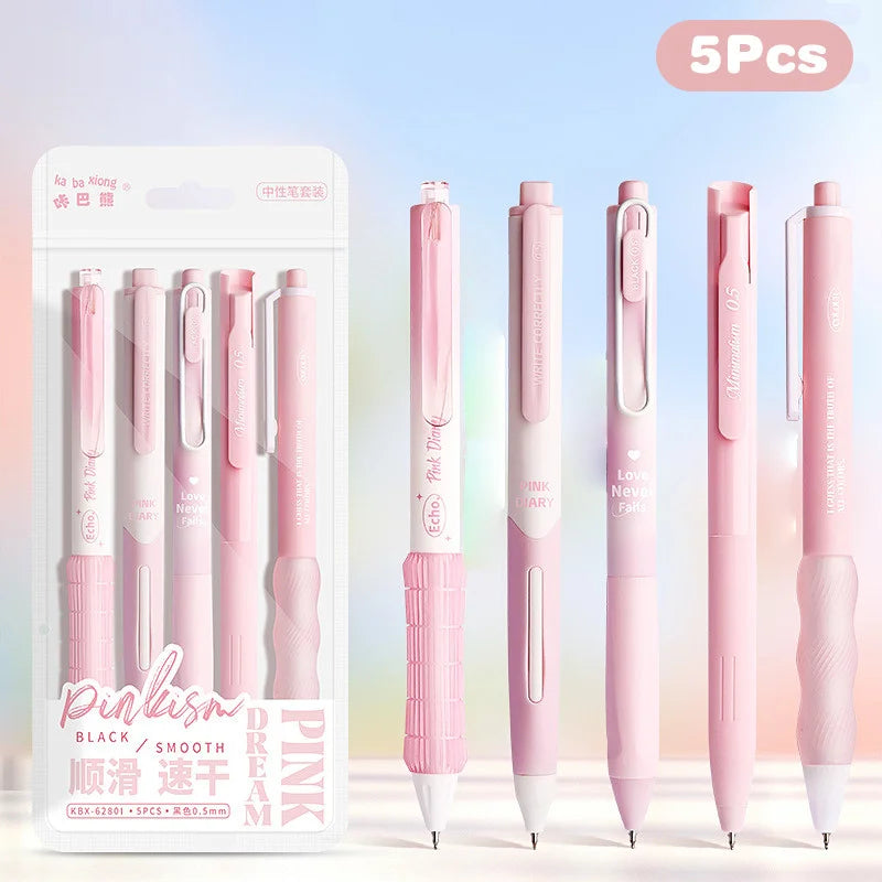 Smooth Scribble Monochrome Minimalist Gel Pen Set