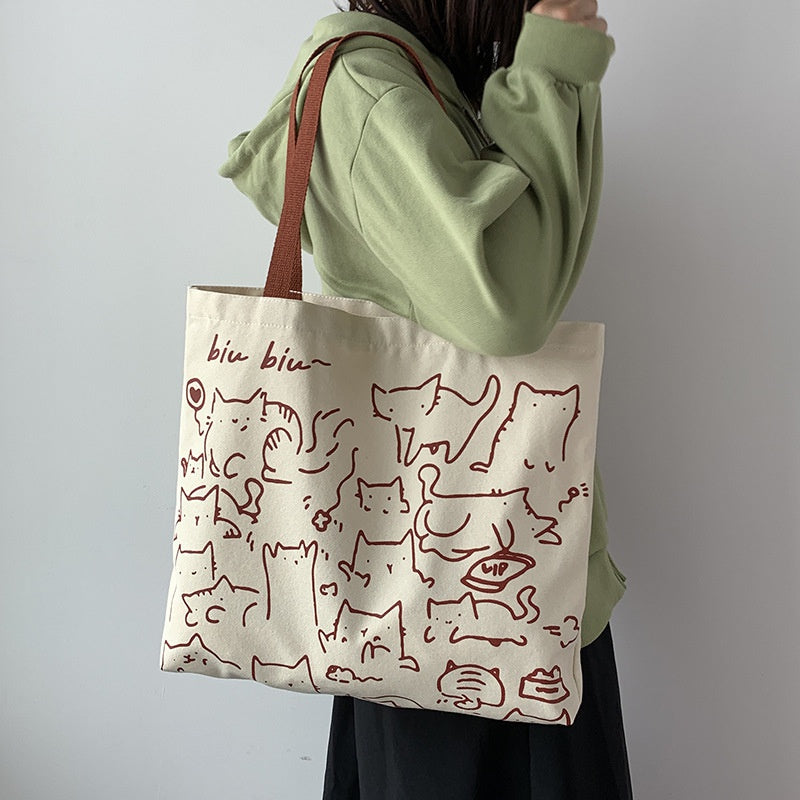 Meow & Friends Tote Canvas Tote Bag