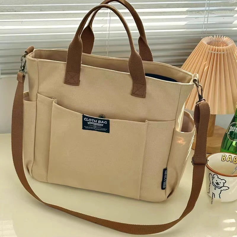 Pocket Perfect Minimalist Canvas Tote Bag