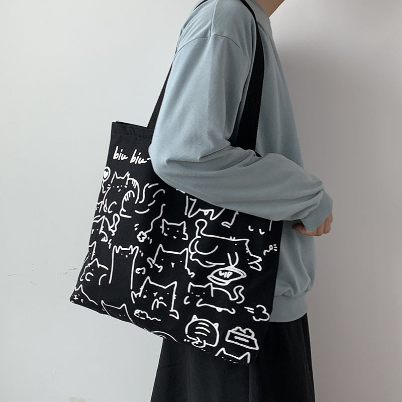 Meow & Friends Tote Canvas Tote Bag
