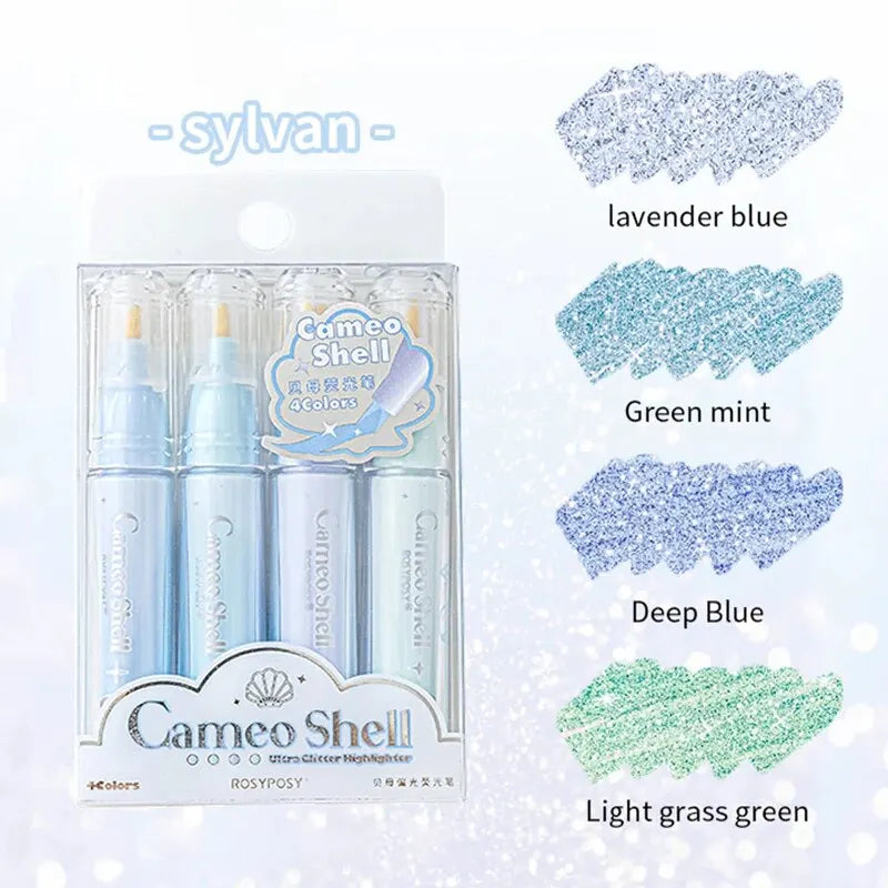Mermaid Mist Sparkling Fluorescent Highlighters