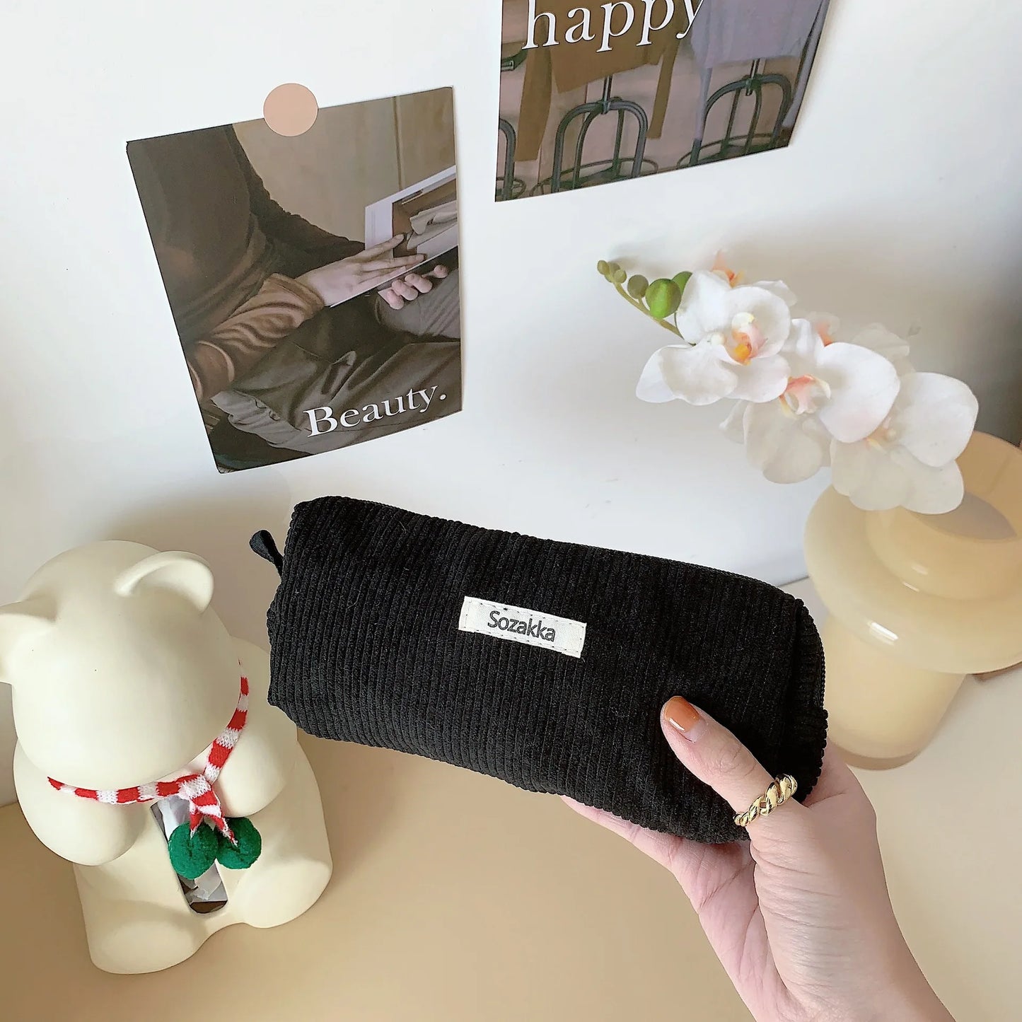 Retro Corduroy Dreams Pencil Case