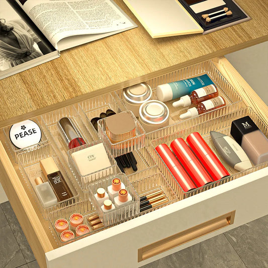 Glam Grid Multi-Compartment Drawer Organizers