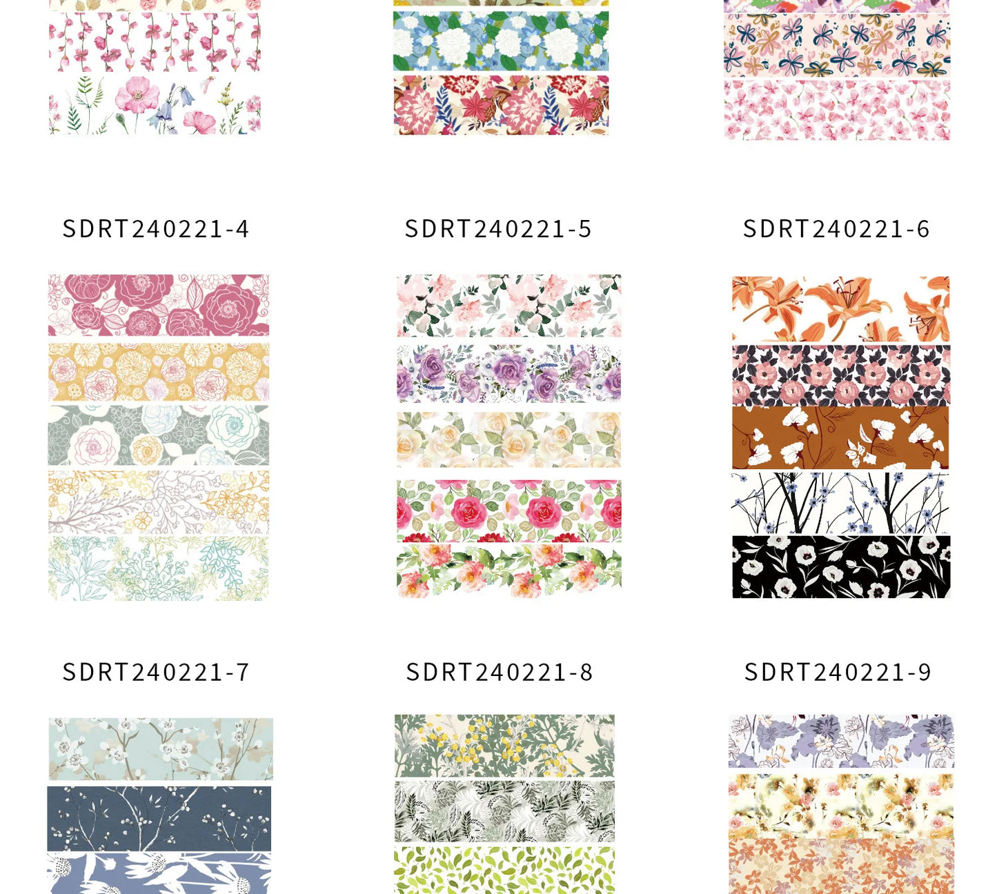 Vintage Bloom Floral Washi Tape Set
