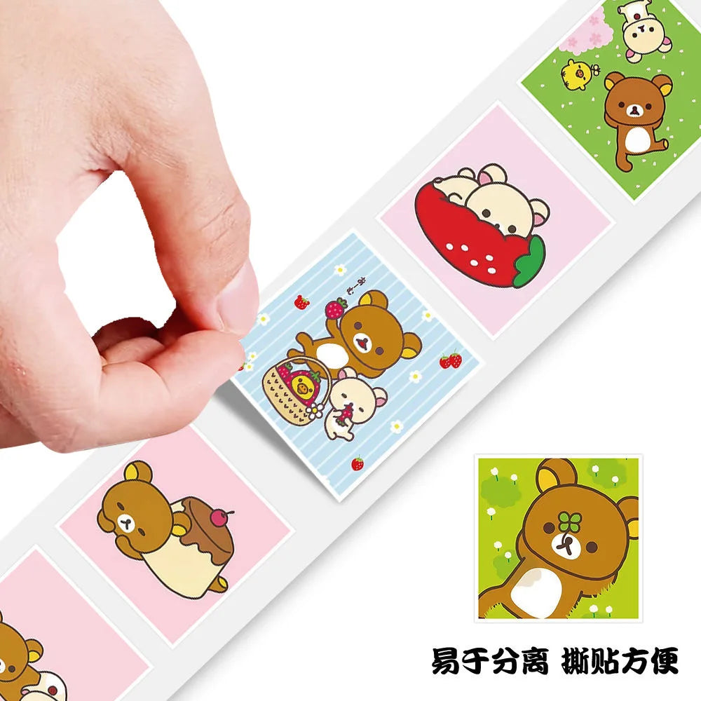 Rilakkuma Treat Time Sticker Strip Roll