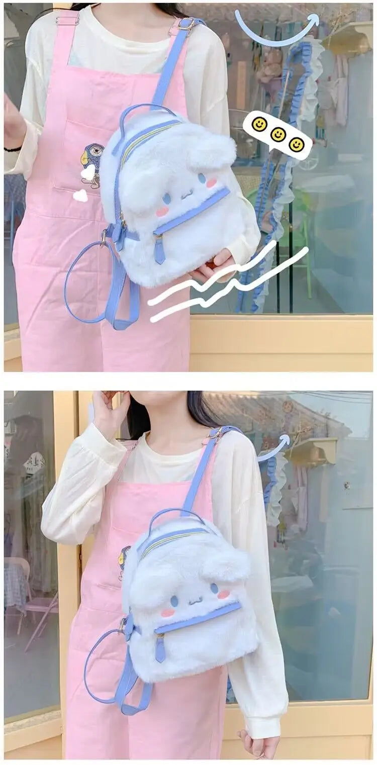 Fluffy Bloom Plush Backpack
