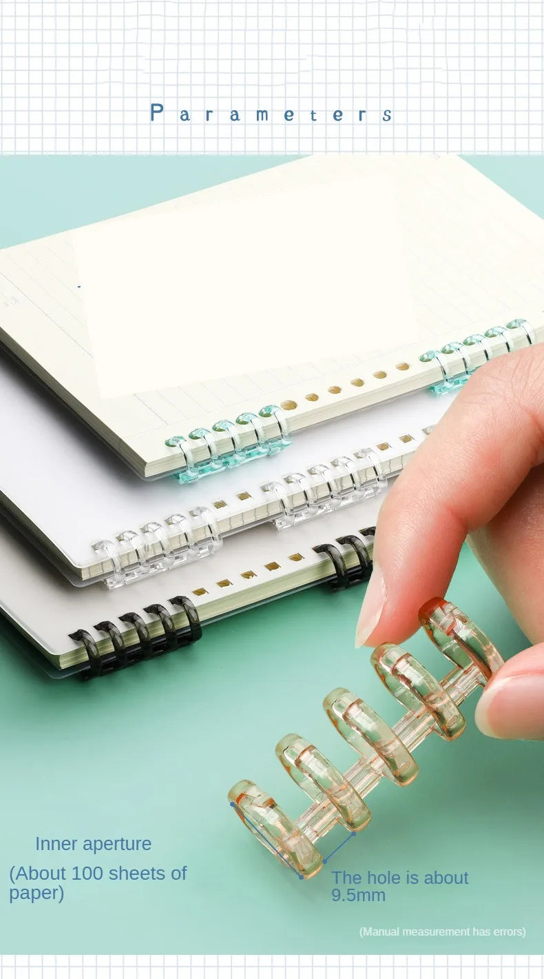 Crystal Coil 5-Hole Loose-Leaf Binder Rings