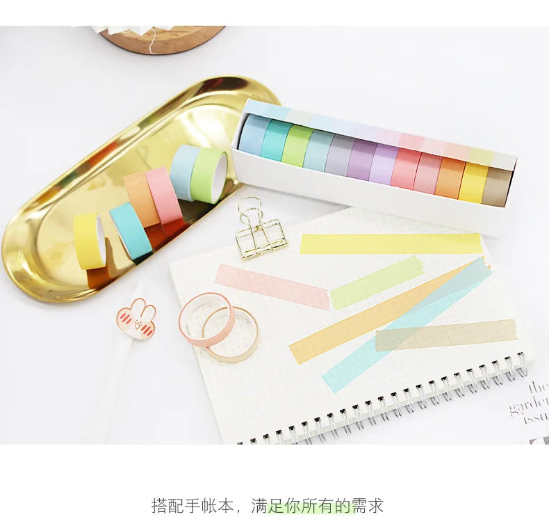 Rainbow Macaron Sorbet Washi Set