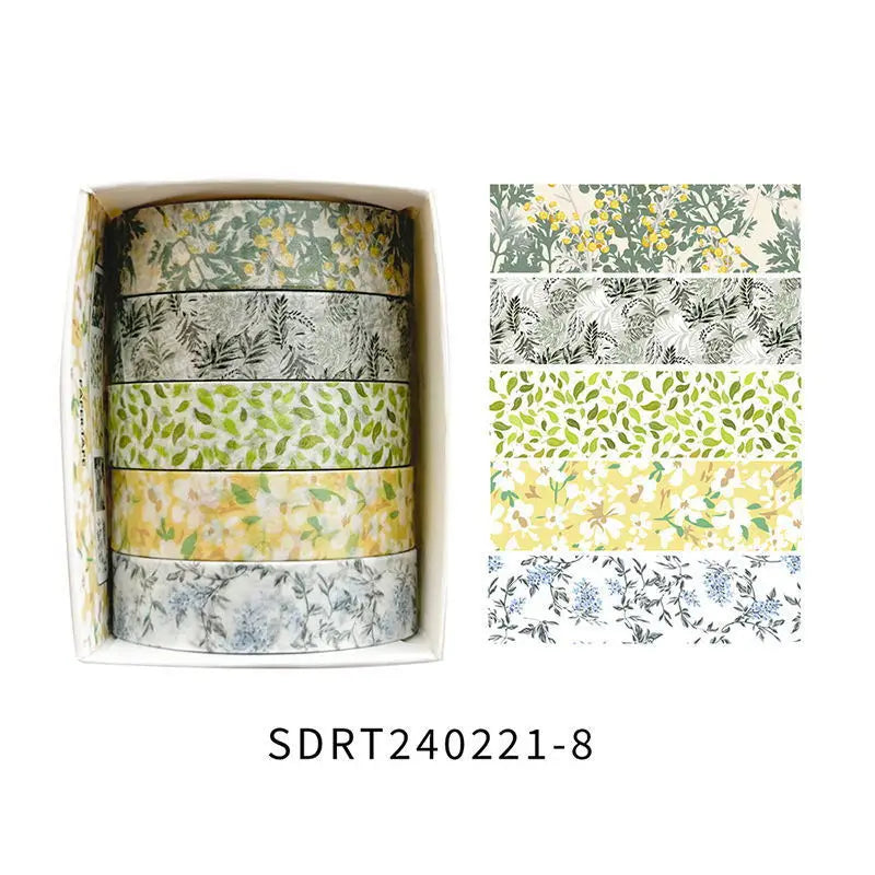 Vintage Bloom Floral Washi Tape Set