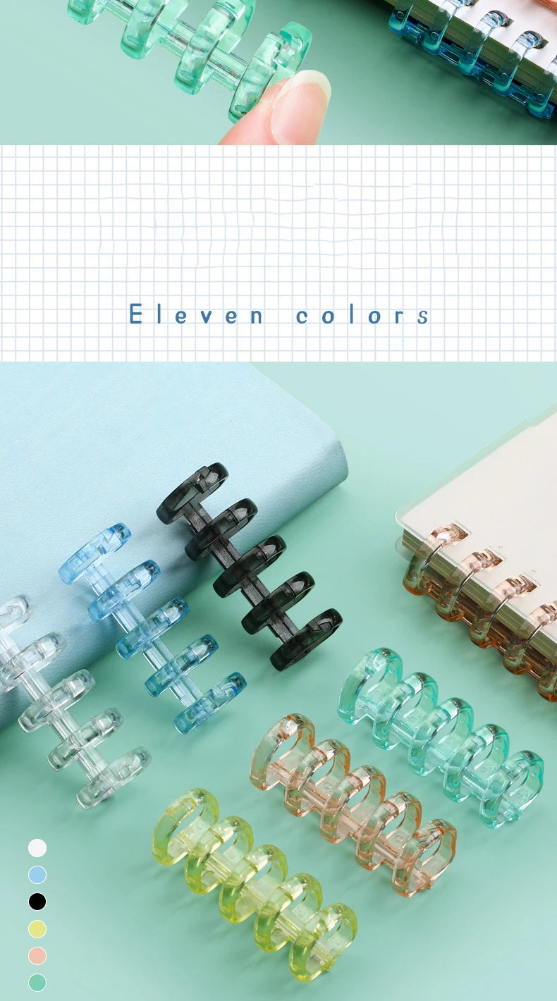 Crystal Coil 5-Hole Loose-Leaf Binder Rings