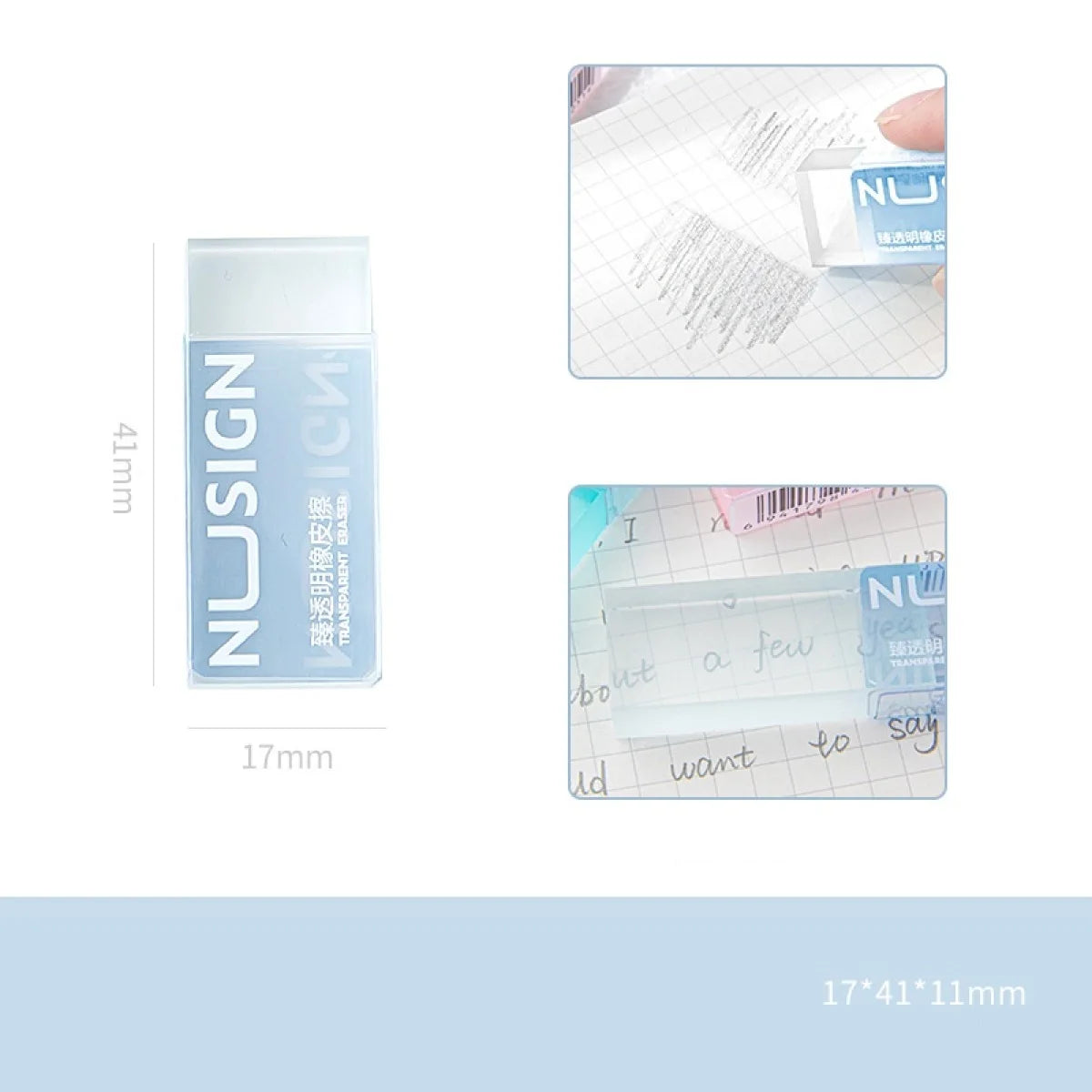 Crystal Clear Jelly-like Erasers
