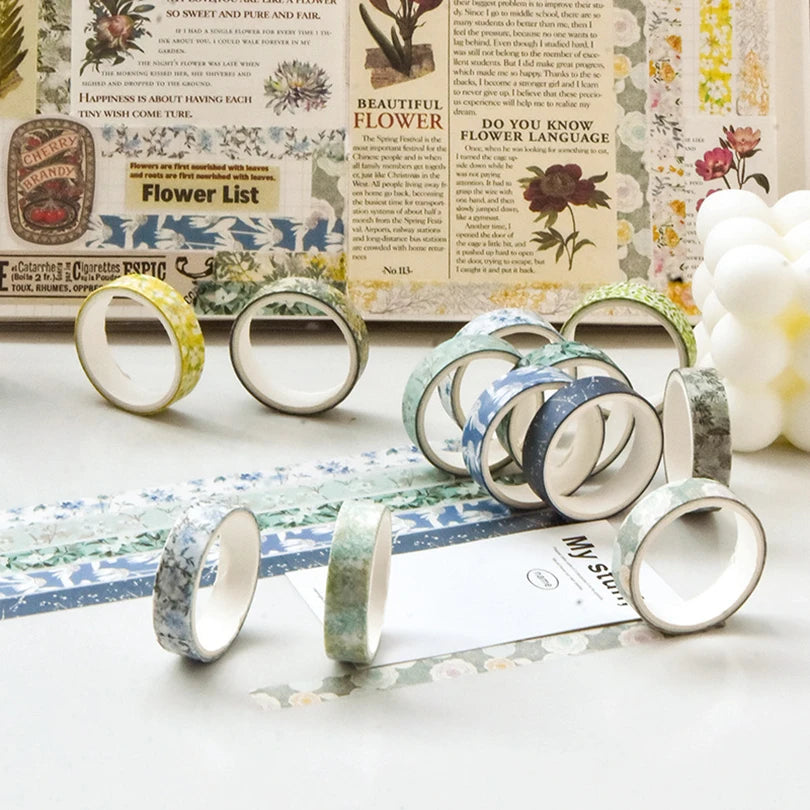 Vintage Bloom Floral Washi Tape Set