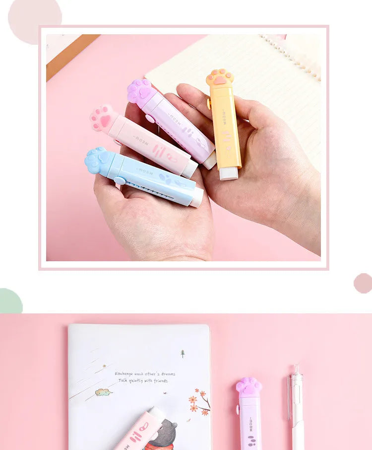 Paw-fect Push-Pull Pencil Eraser