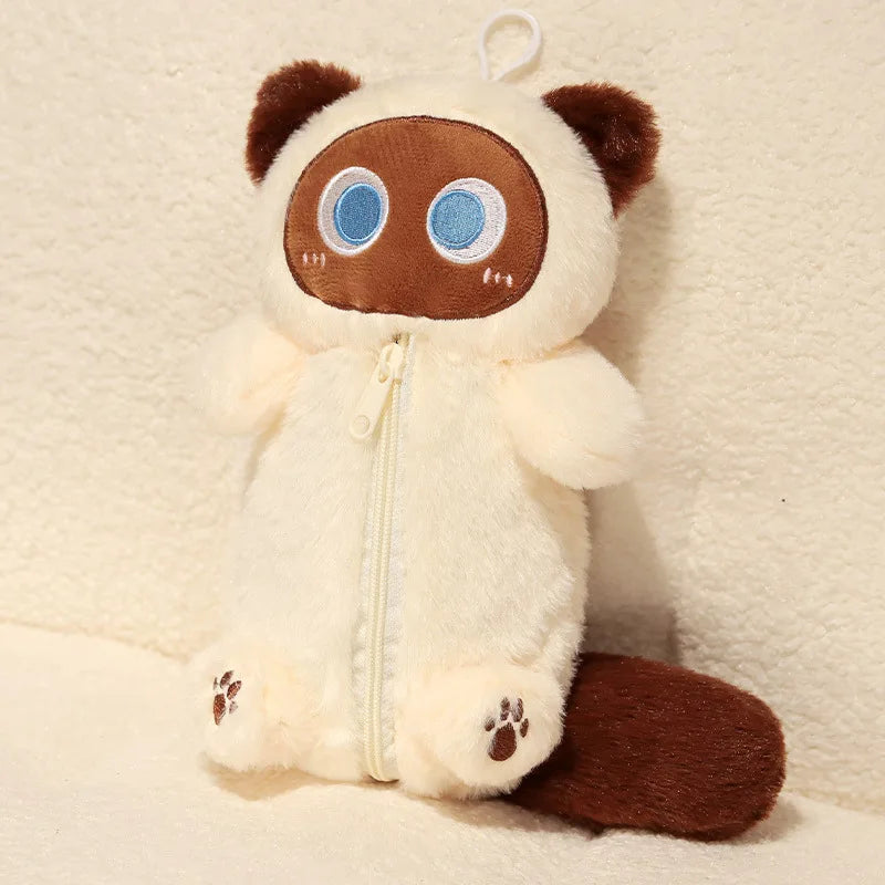 Huggy Snuggle Cat Plush Stationary Pouch