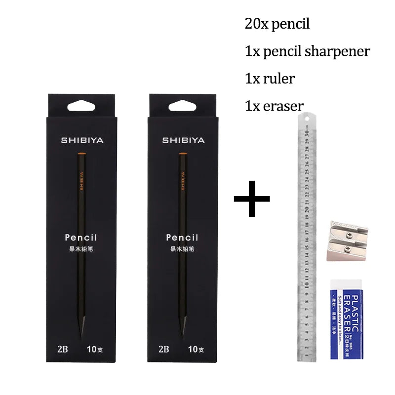 Black Velvet Pencil Set