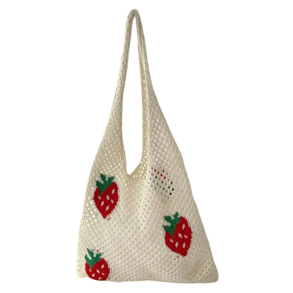 Berry Sweet Crochet Tote Bag