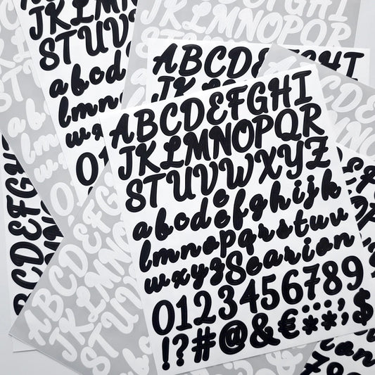 Chubby Font PVC Sticker Set