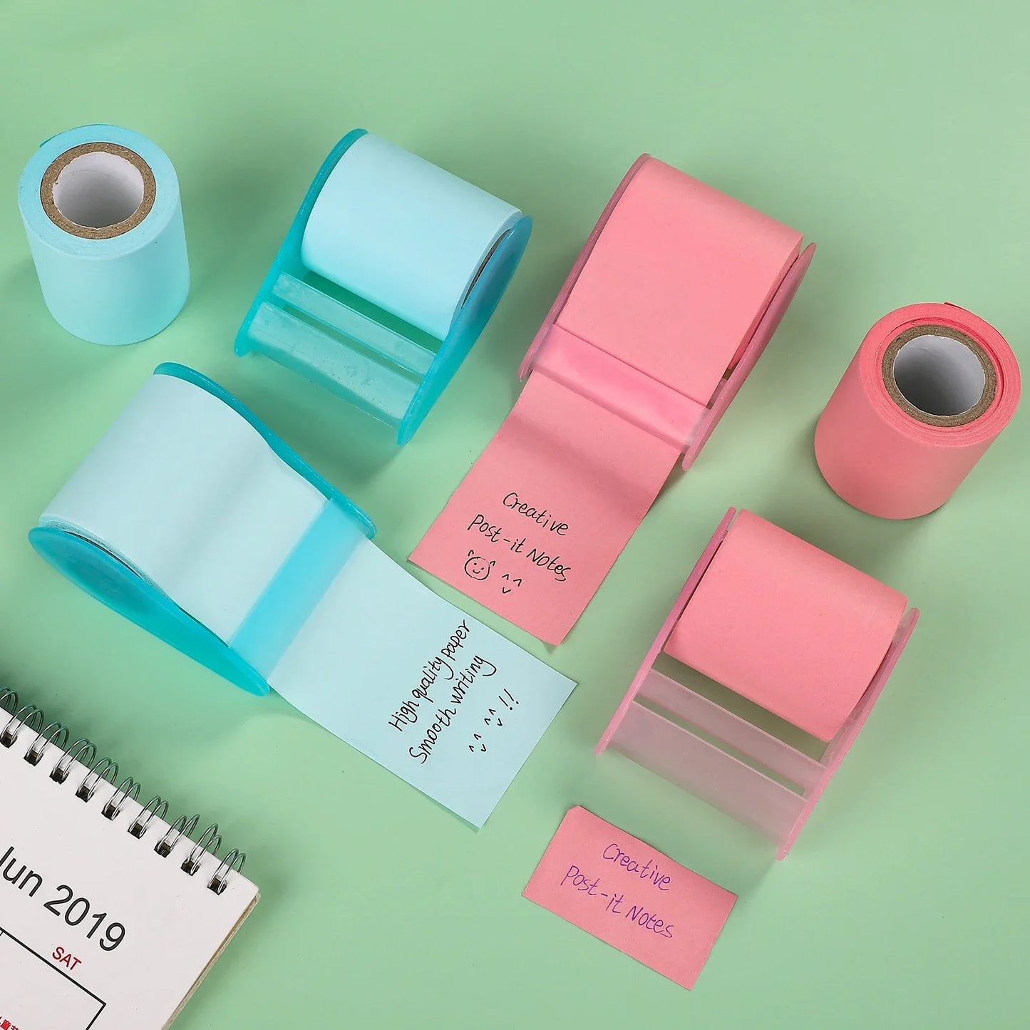 Peelie Pals Pastel Roller Sticky Notes (with Dispenser)